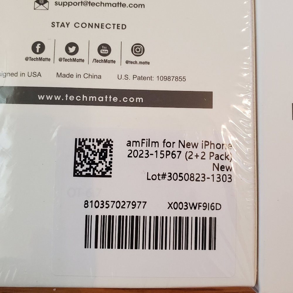 amFilm OneTouch 2 Pack for iPhone 15 Plus 6.7" Screen Protector - Picture 3 of 3